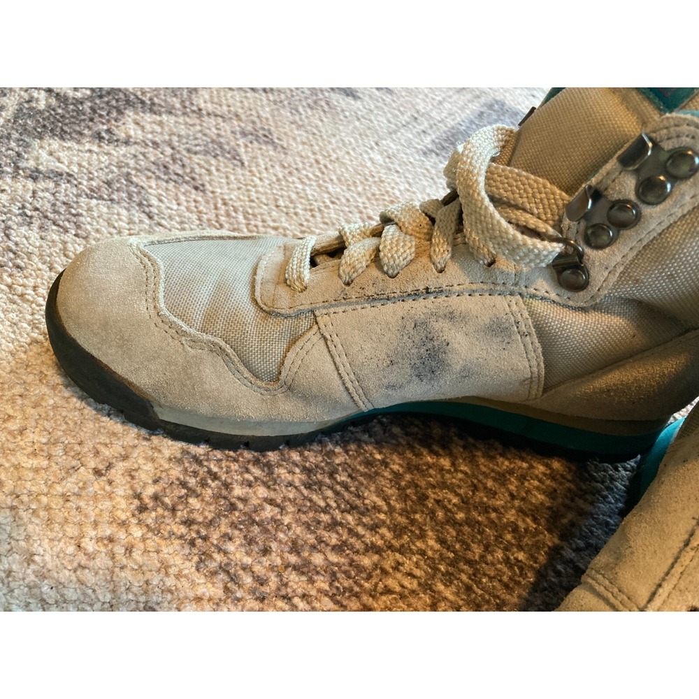 Vintage Merrell Women's Light Traveler Green Gray Leather Hiking‎ Boots Size 6.5 - Picture 4 of 10